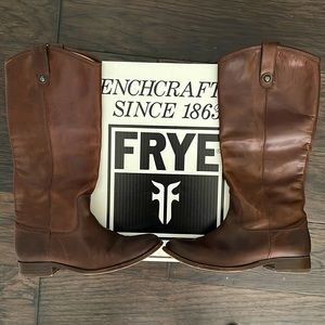 Frye Melissa Button Boots 8.5 Dark Brown